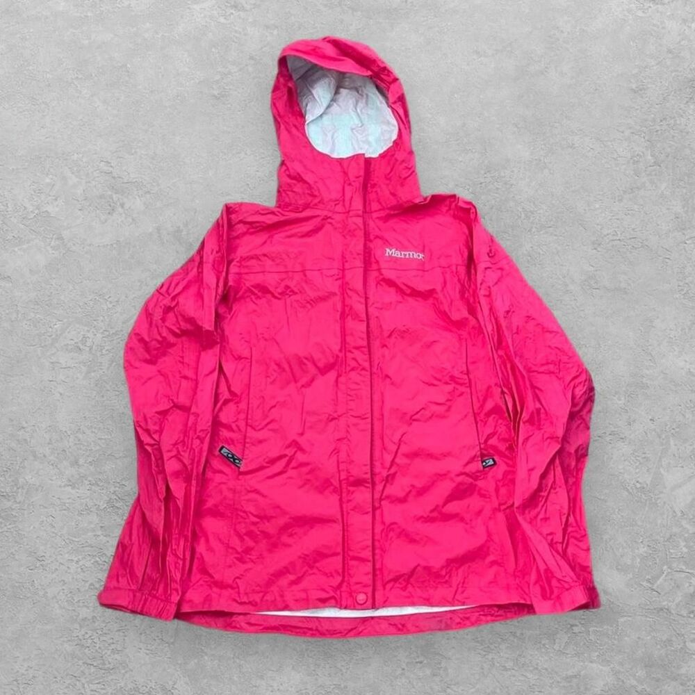 Marmot Precip Eco Rain Jacket Womens M Lipstick Gorpcore Hiking Trail